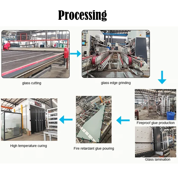 Best quality fireproof custom sizes fire resistant glass safety fire rated glass for construction