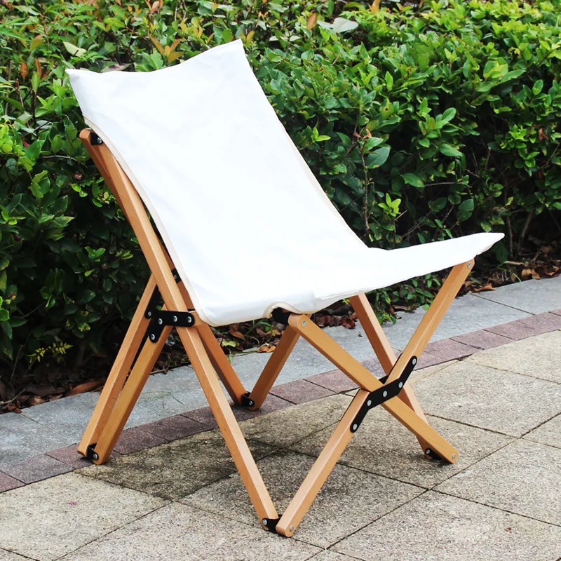 Relaxing lightweight wooden foldable beach camping canvas chairs outdoor custom 2.7KG folding hiking camping chairs