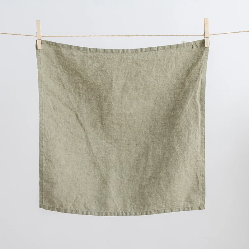 Christmas big sale for natural sage green washed dinner table party french linen napkins