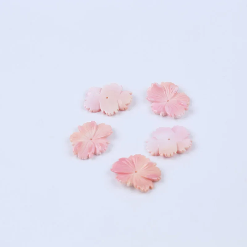 Natural Seawater Pearl 23mm Pink Flower Carved Shell Pearl For Jewelry Making