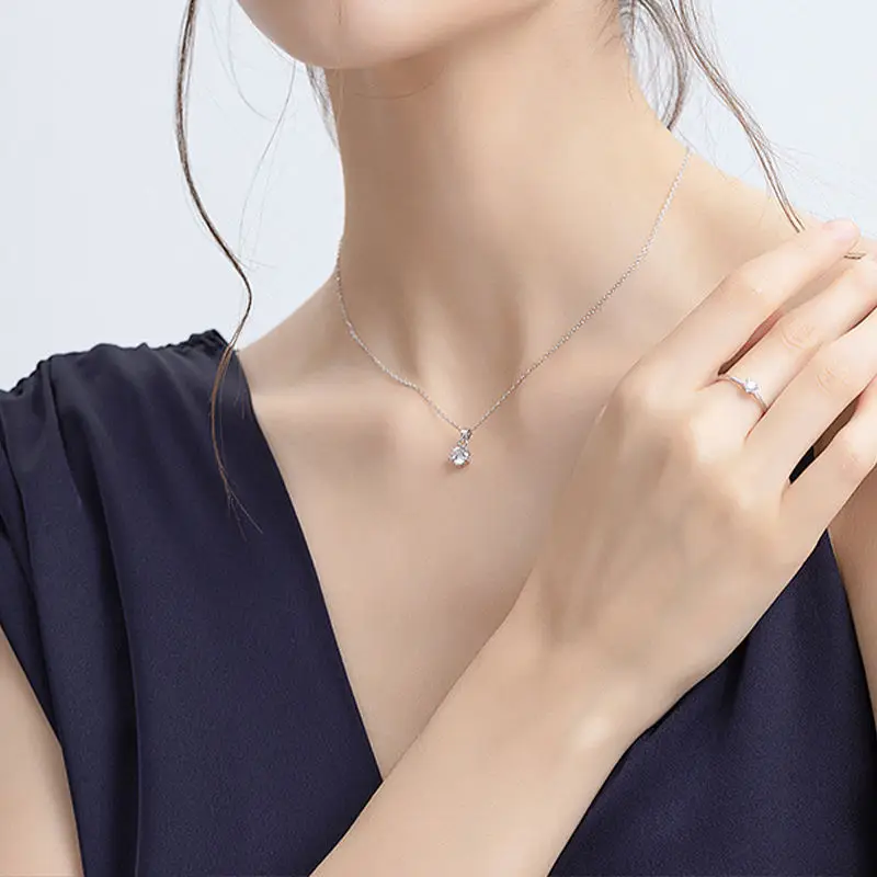 Luxury Designer  1ct Diamond  Moissanite Jewelry With Certificate Engagement Wedding Rings Set 925 Sterling Silver for Women