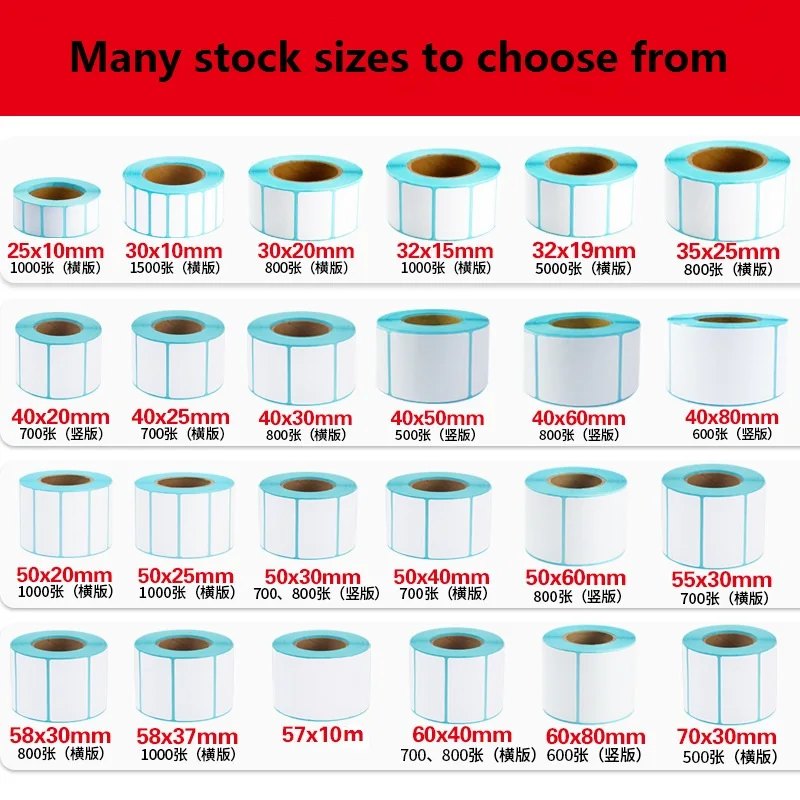 ECO Supermarket Weighing Scale price label, 1 Caron , Width 20mm~40mm Direct Thermal Paper adhesive Sticker