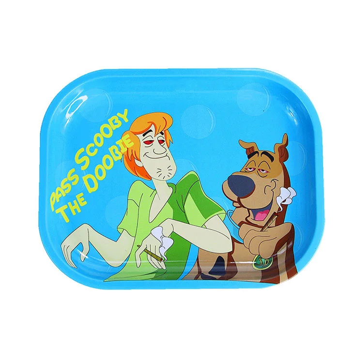 Wholesale Custom Printed Portable Biodegradable Plain Small Metal Magnetic Custom Rolling Tray