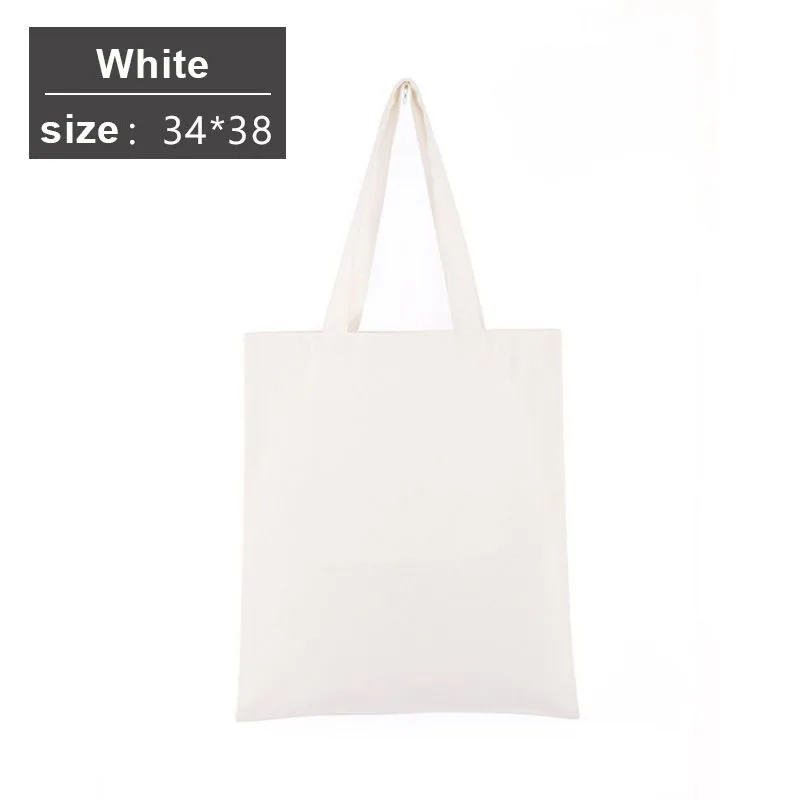 Wholesale Black White Blank Canvas Tote Bags Advertising Reusable Cotton Canvas Shopping Bag