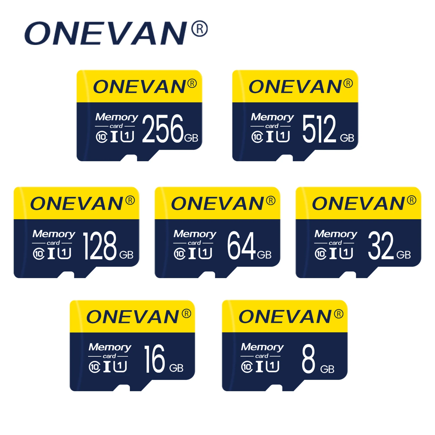 Onevan карты памяти SD 128 ГБ 256 512 Гб 64 флэш-памяти класса 10 TF/SD карта Micro 8 Гб/32 512GB для смартфонов и