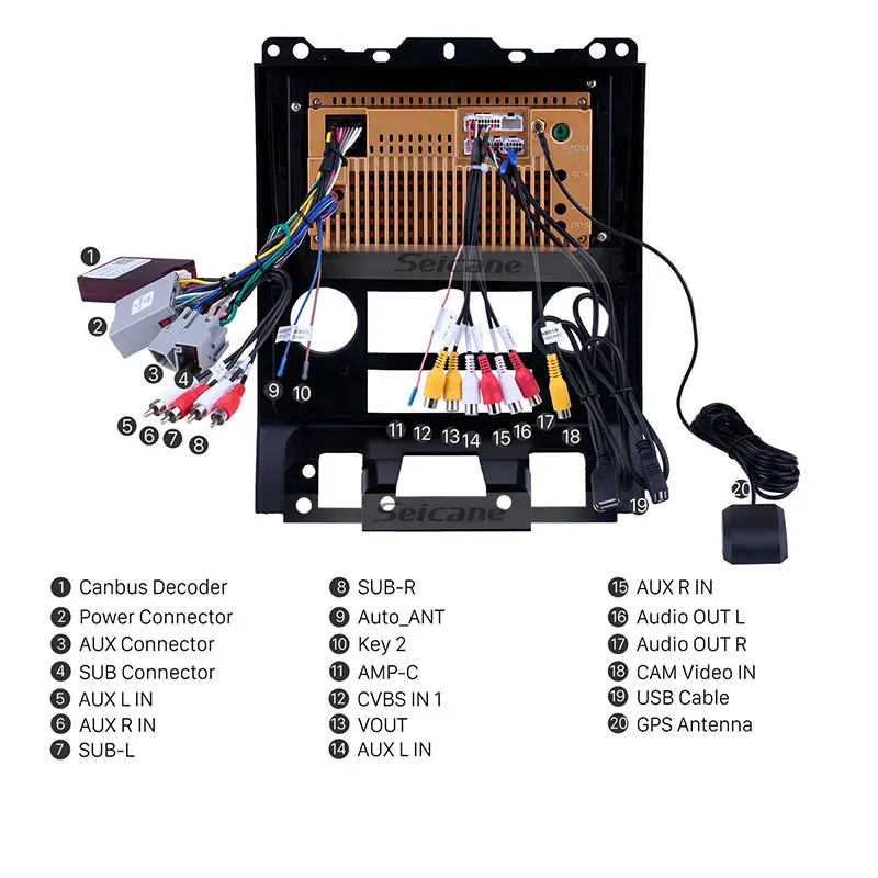 Car Radio 9 Inch Android 11.0 Car Navigation System for Ford Escape 2007-2012 Head Unit Rearview Camera USB Wifi