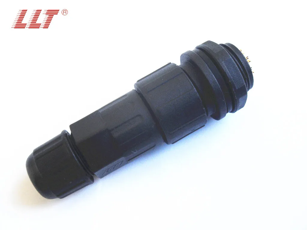 LLT rear panel mount male female waterproof 2 3 4 5 6 7 8 9 10 12 pins circular connector