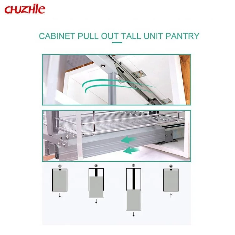 2019 new design saving place kitchen tall unit pull out basket