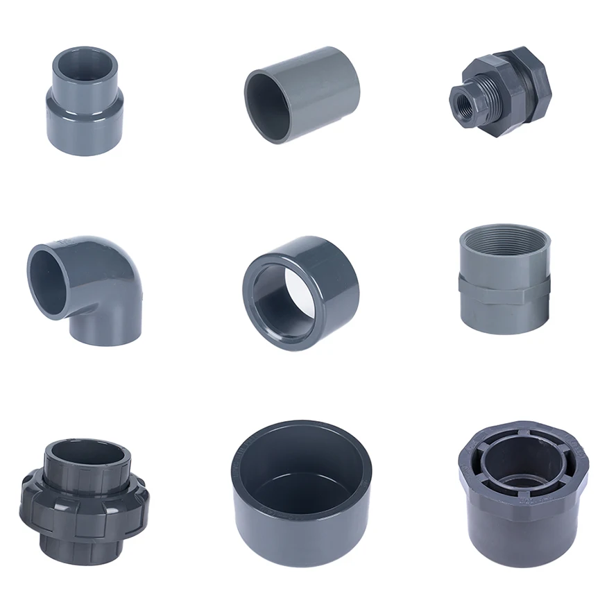 Most popular 20mm 32mm 63mm 90mm 110mm pvc pipe fitting names and parts high quality pvc sanitary bathroom fitting