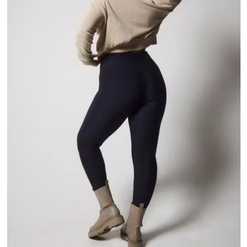 wholesale winter sweat and moisture-wicking fleece compression trousers high elastic soft smooth women sport wear leggings