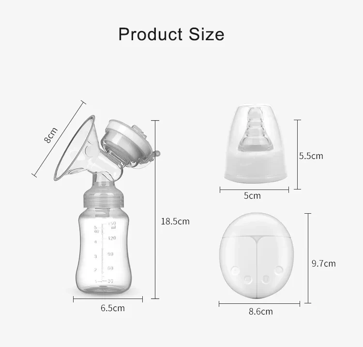 Double Suction Baby Feeder Massage Moms Helper hands free Electric Breast Pump Bottle Milk Extractor Reast Pump