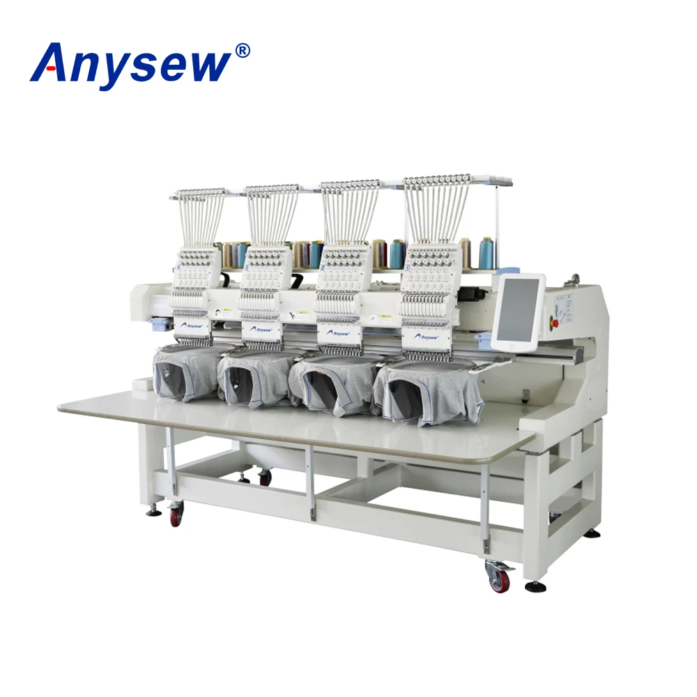 AS-1204HC four Head 12 needles Embroidery Machine Automatic hat Embroidery Machine