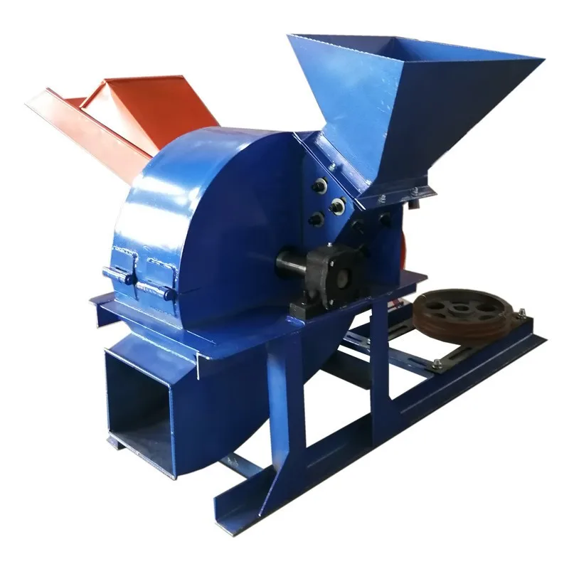 Wood Sawdust Crusher Motor Transmission Belt Drive Type Palm Leaves Portable Diesel Chipper Shredder Machine Sawdust Crusher