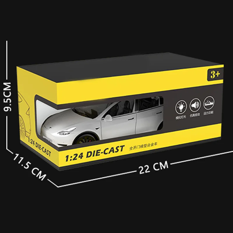 Collection decoration 1 24 scale diecast alloy model car with sound and light pull back metal cars toy