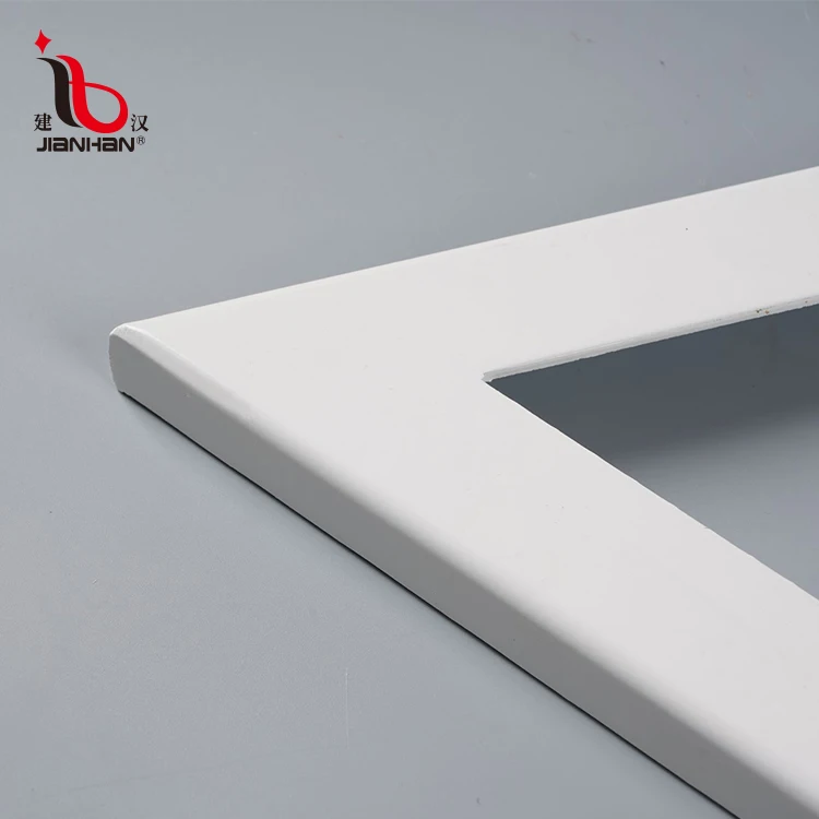 Office building outer wall aluminium engraved white triangle shape decor wall curtain panel