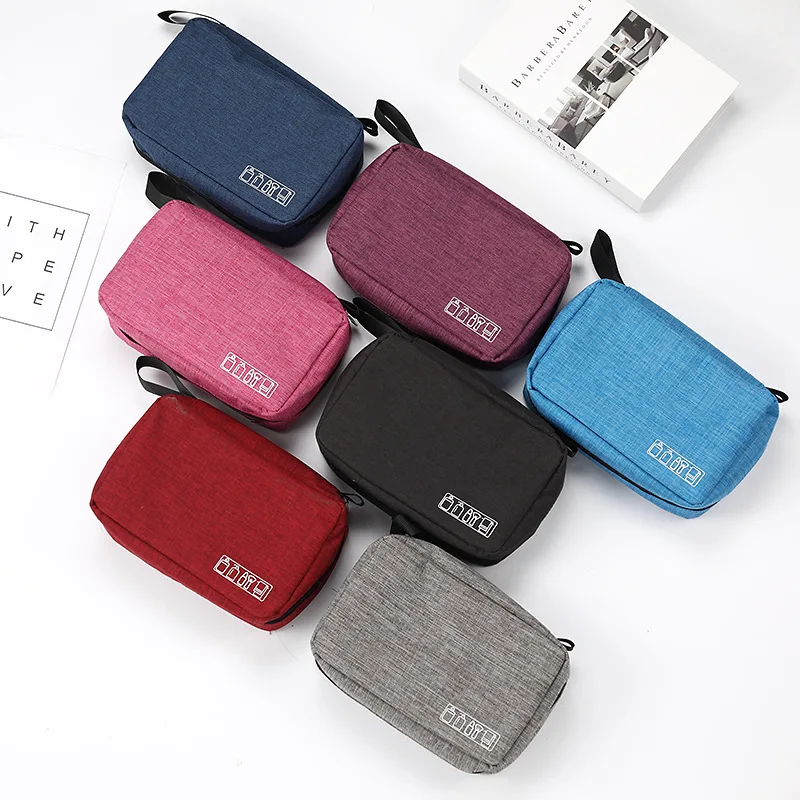PVC Men Business Portable Storage Bag Toiletries Organizer Women Cosmetic Bag Waterproof Hanging Travel Wash Pouch