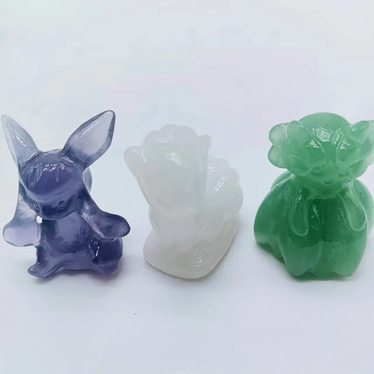 Natural Crystals Healing Stone Mixed Shaped Crystal Mini Cartoon Monster Fluorite Animal Crafts Carvings
