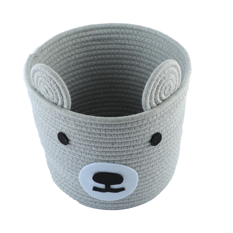 Wholesale Multiple Specifications Baby Cute Woven Basket Cotton Rope Storage Baskets