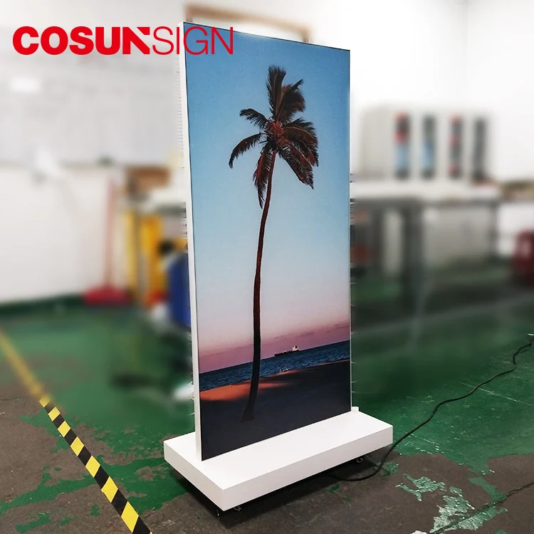 Free Standing Square External Signage Textile Printing 20Cm Lightbox Outdoor Rectangle White
