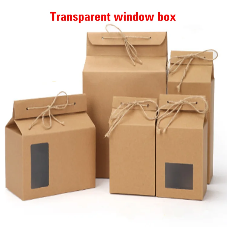 Luxury Custom Biodegradable Chocolates Bottle Wallet Scarf Transparent Window Kraft Paper Packaging Boxes