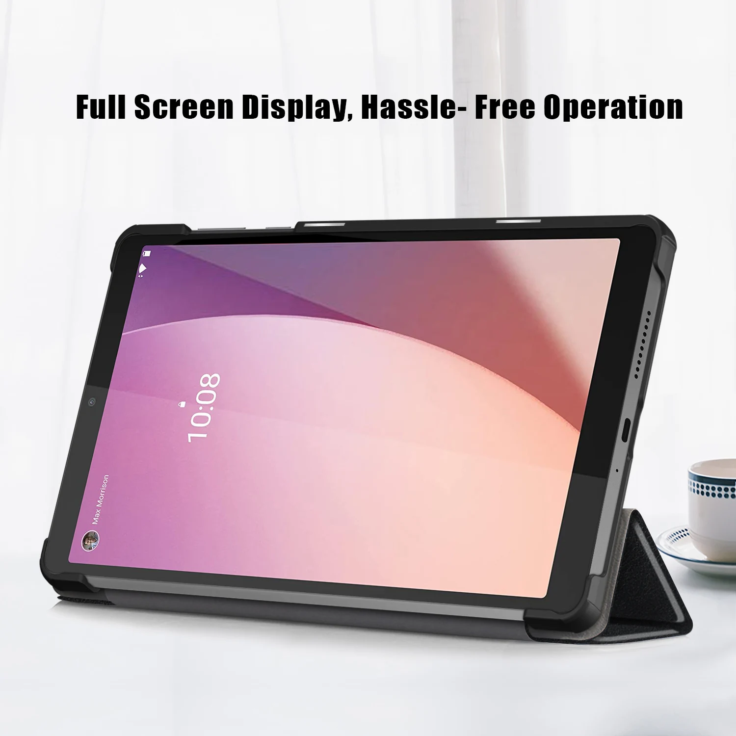 Magnet Stand PU Leather Case Flip Cover Hard Shell for Lenovo Tab M8 4th Gen TB-300FU 2023 New Tablet Shell