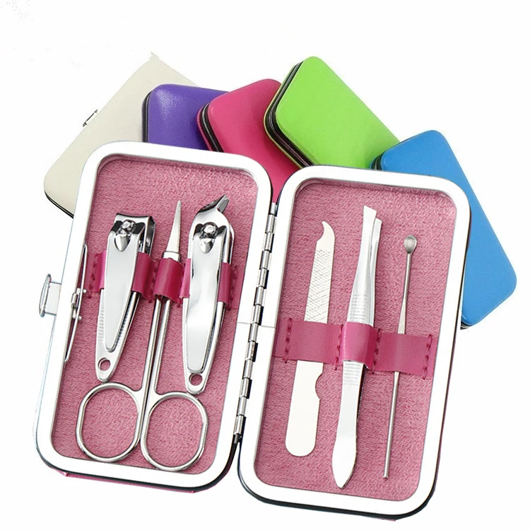 Hotsale Nail Kit Mini Manicure Set with Professional Logo High Quality Manicure Tools 10 Sets Stainless Steel and Leather