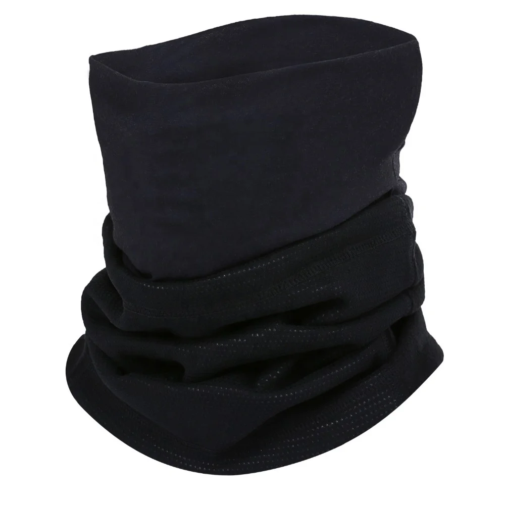 Зимние уличные спортивные ветрозащитные черные шейные обогреватели двухслойные 3 в 1 гетры унисекс фабрика OEM под заказ