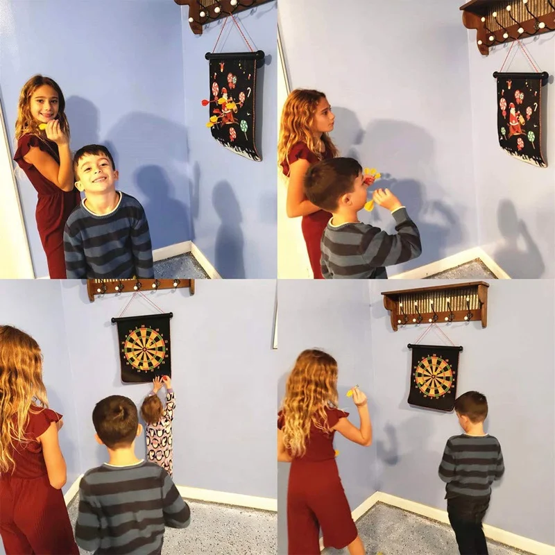 Мишень дартс магнитный флокирующий Dartboard Game с