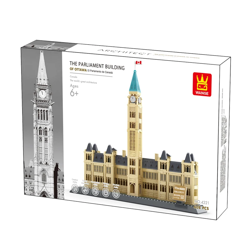  Wange The Parliament Building of Canada Plastic toy manufacturer building block set for kids