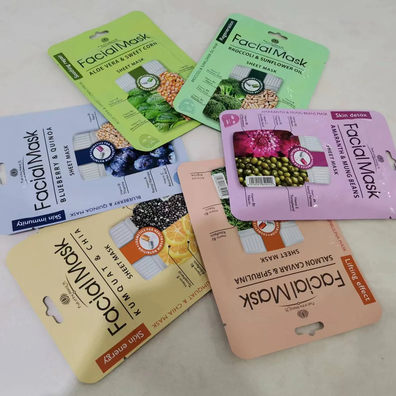 Best Seller Wokali  Sheet Mask-Haokali Broccoli & Sunflower Oil  Sheet Masque  of Lifting, Nourishing, Illuminating & Smoothing