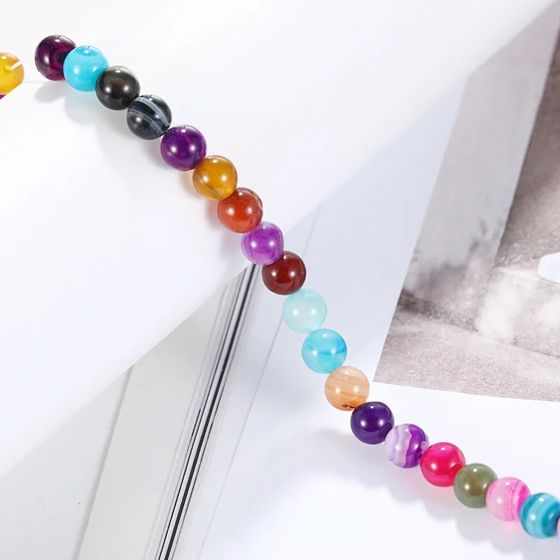 JC wholesale natural round stone handmade beads diy beading necklace jewellery natural crystal beads
