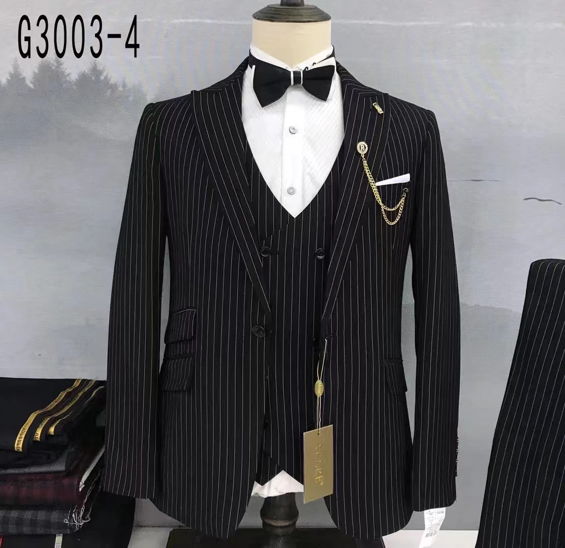 High-Quality Wedding Red Suits For Men Fashion Wedding Business Suit 3 Piece Latest Design Casual Men Suit