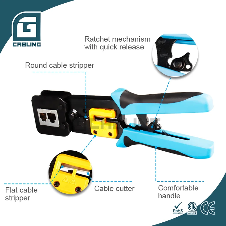 Обжимные инструменты Gcabling RJ45 8P/6P сетевые RJ12 ручной обжимной инструмент для зачистки медных