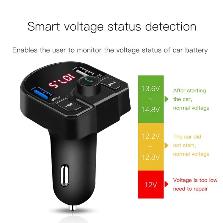 Автомобильный Mp3 радиоприемник 4.1a с двойным Usb-зарядным устройством аудио музыка беспроводная система громкой связи Fm-передатчик Bt автомобильный комплект