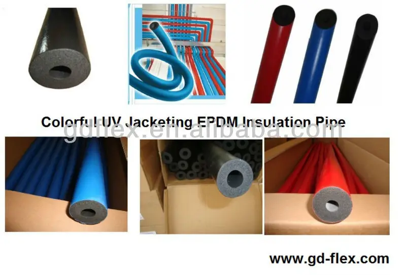 Red Seamless UV resistant pre jacketing for hot line epdm insulation pipe