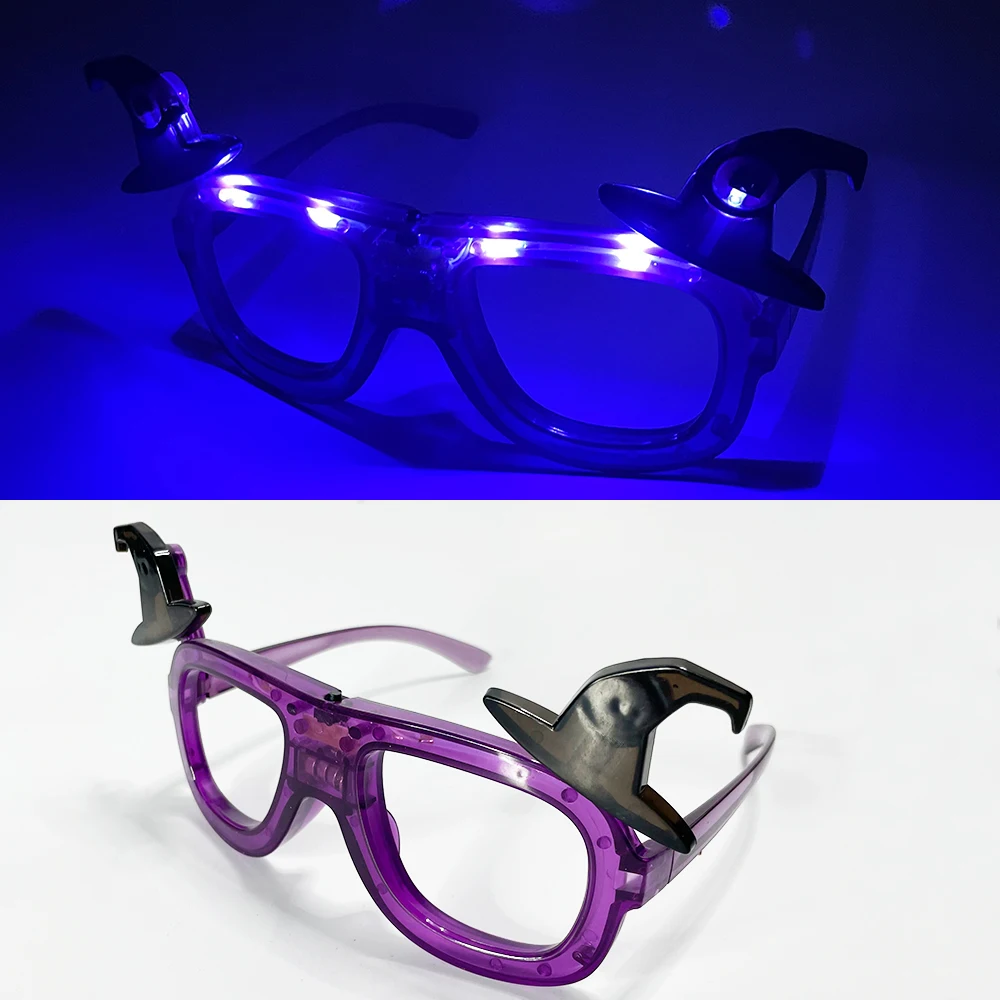 Halloween Event Party Favors Supplies  LED Witch Hat Glasses