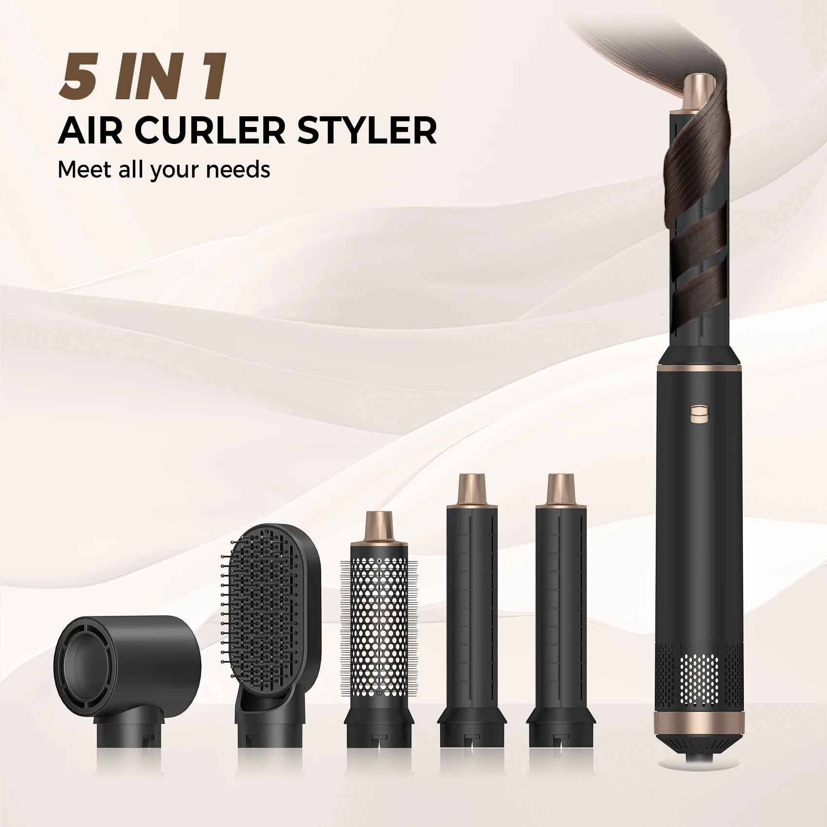 Five Plus 5 IN 1 High Speed Air Styler One Step Hair Dryer Hot Air Blower Rotating Multi Styling Tools Styler Hot Air Styler