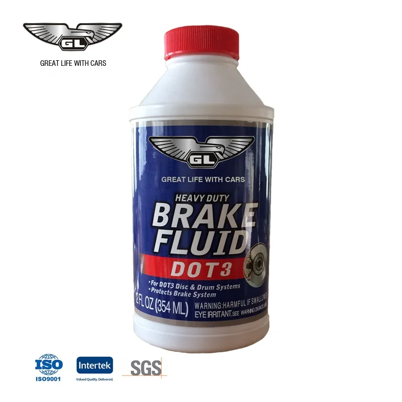 High quality DOT3 and DOT4 brake fluid 250ml-500ml