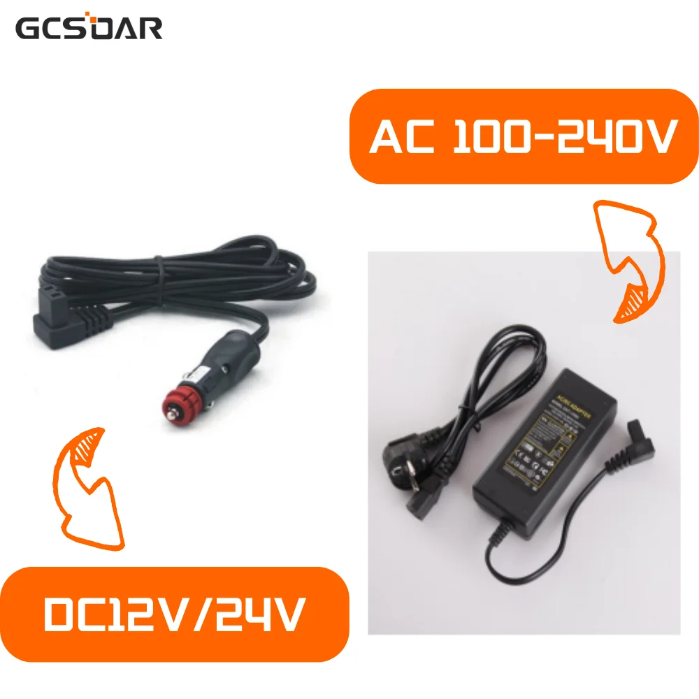 GCSOAR Dual Door LP-35G 30L C5H10/C-Pentane DC 12V/24V OR 110V-240V 45W Mini Portable 30L Car Refrigerator Freezer