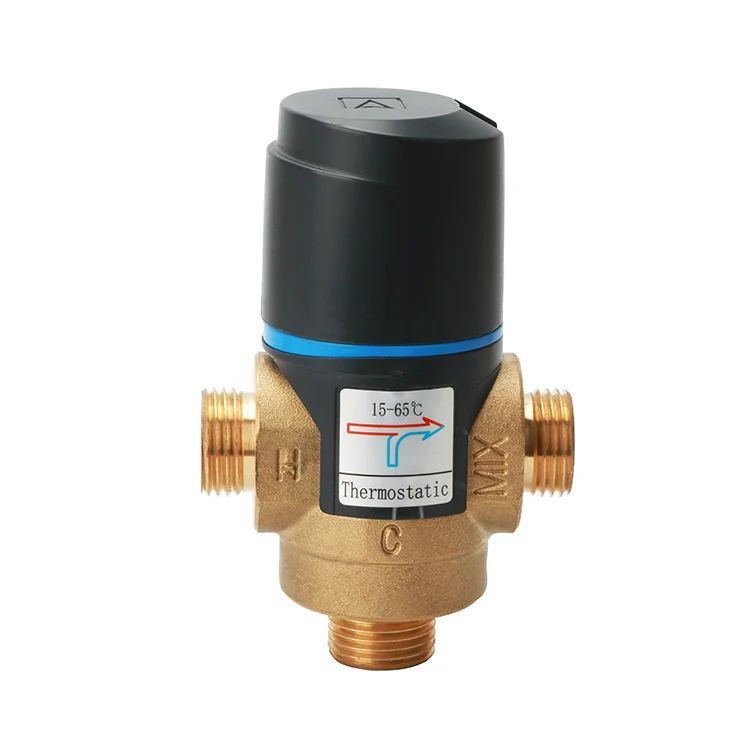 SANIPRO Floor Heating Accessories G1/2 Thermostatic 3 Way Boiler Brass Mixing Valve for Bathroom Shower System