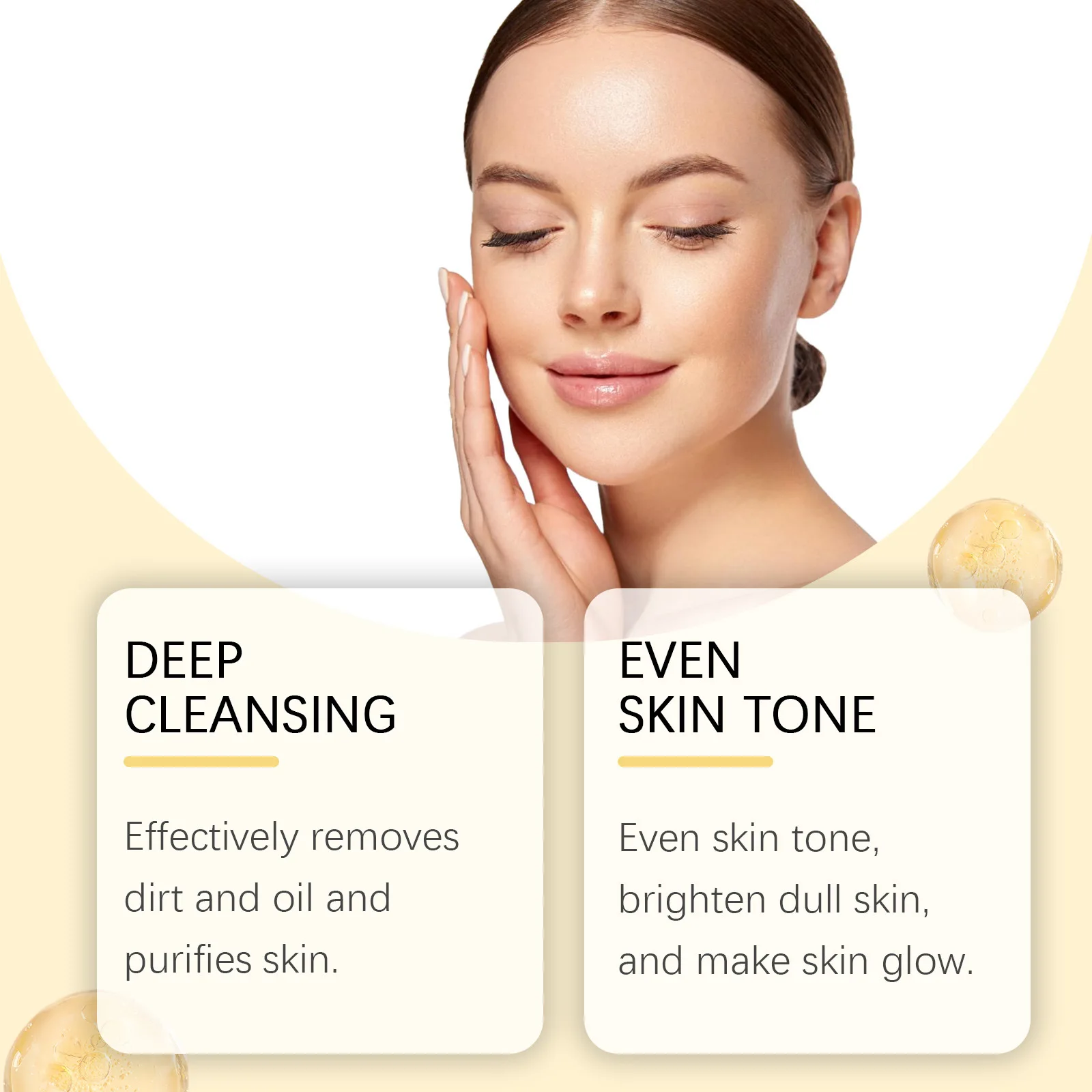 OUHOE Organic Turmeric Vitamin C Dark Spots Anti Acne Brightening Pores Cleansing Facial Purifying Clay Mask Skin Care Mud Mask