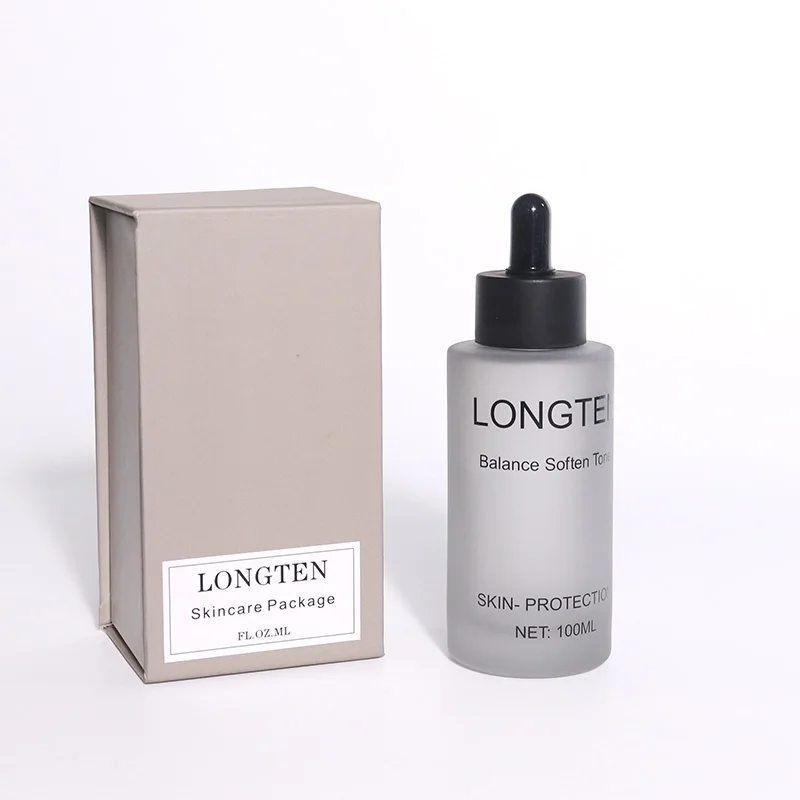 Hot selling 30ml serum bottle cosmetic packaging cylindrical transparent hair care essential oil essence glass dropper bottle