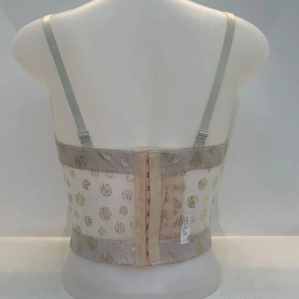 Polka Dot Print Factory Spot Wholesale Tights French Floral Print Shaper Bustier Corset Bra Top Corsets Femme Korset Per Femra