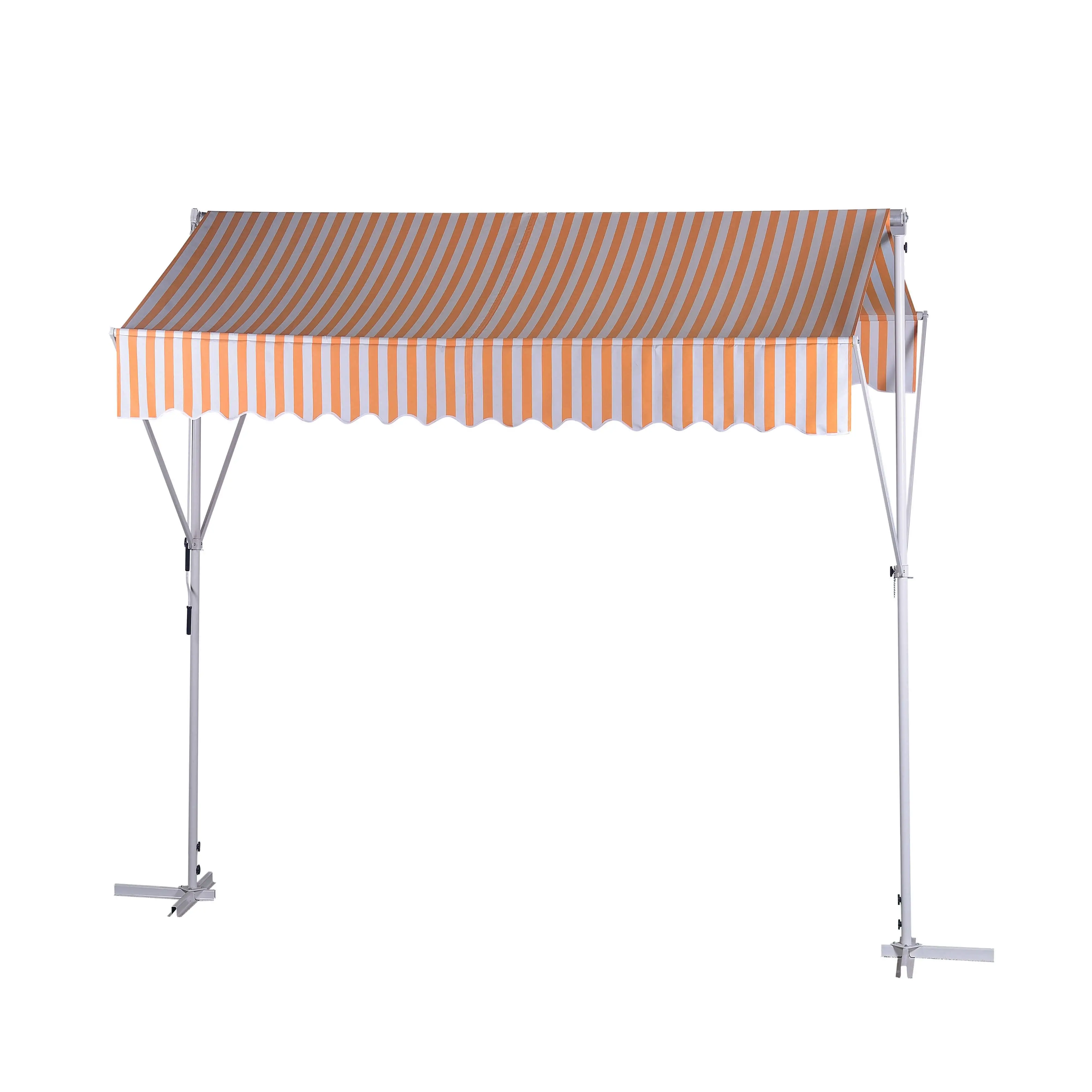 Outdoor folding canopy patio garden retractable car canopy  restaurant cafe Double side awning