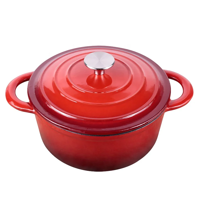 Pre-seasoned Non stick Cast Iron Enamel Cooking Pots Casserole Enamel Coating Kitchen Cookware Dutch Oven