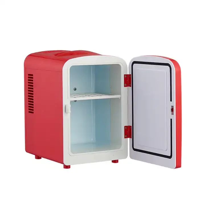 Portable Mini Fridge 4 Liter 6 Can Skincare Fridge Ac 120v Dc 12v Small Refrigerator Cooler And Warmer