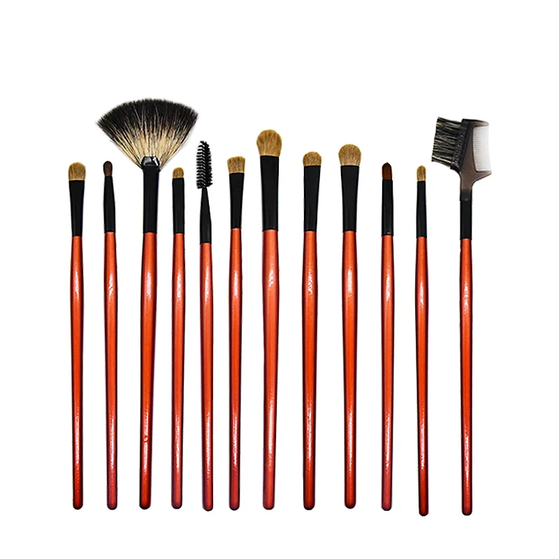 
16pcs Natural Animal Goat Synthetic Hair Red HandleMakeup Brushes Set Beauty Products for Women 