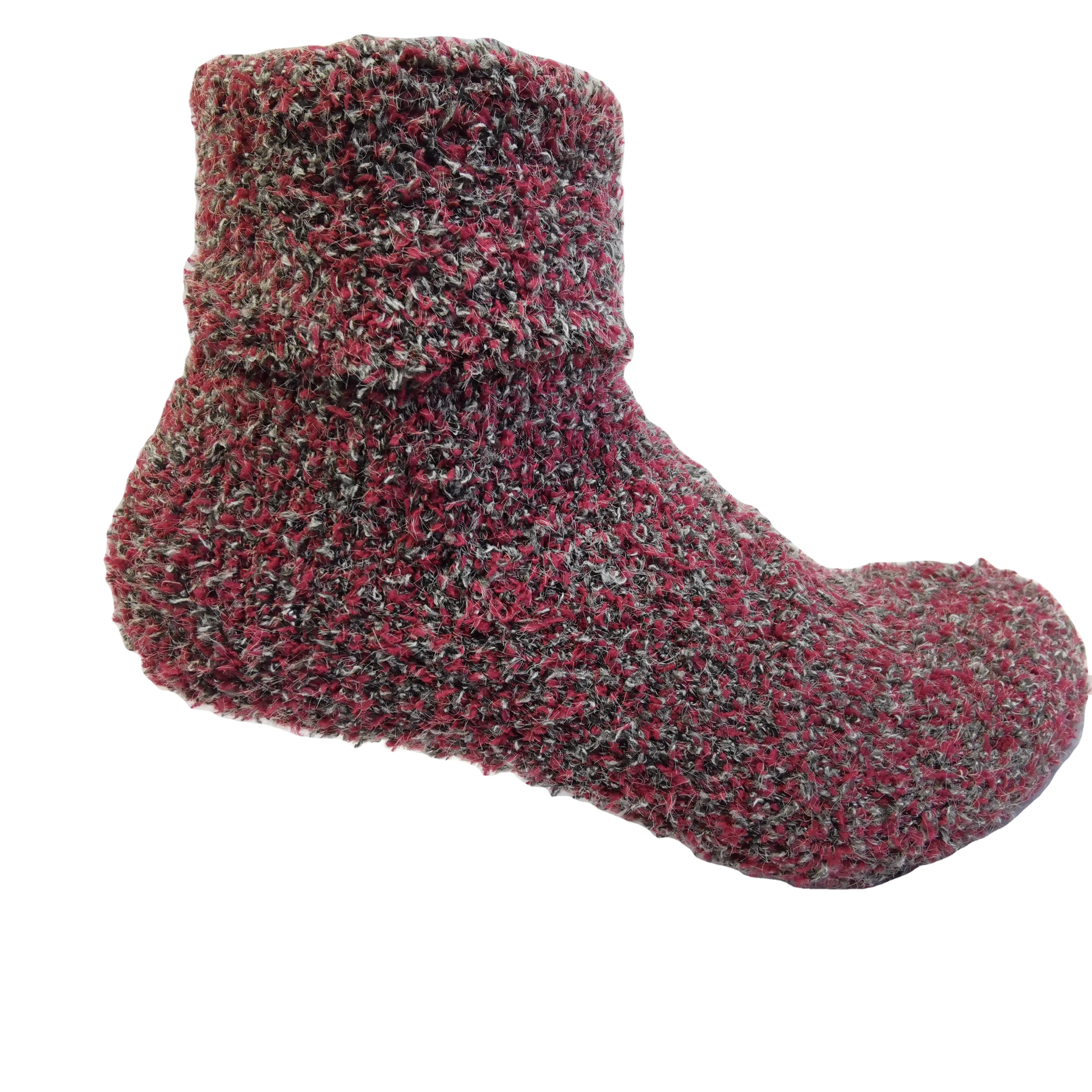 Hot selling winter indoor hosiery women warm super soft plush bootie slipper socks