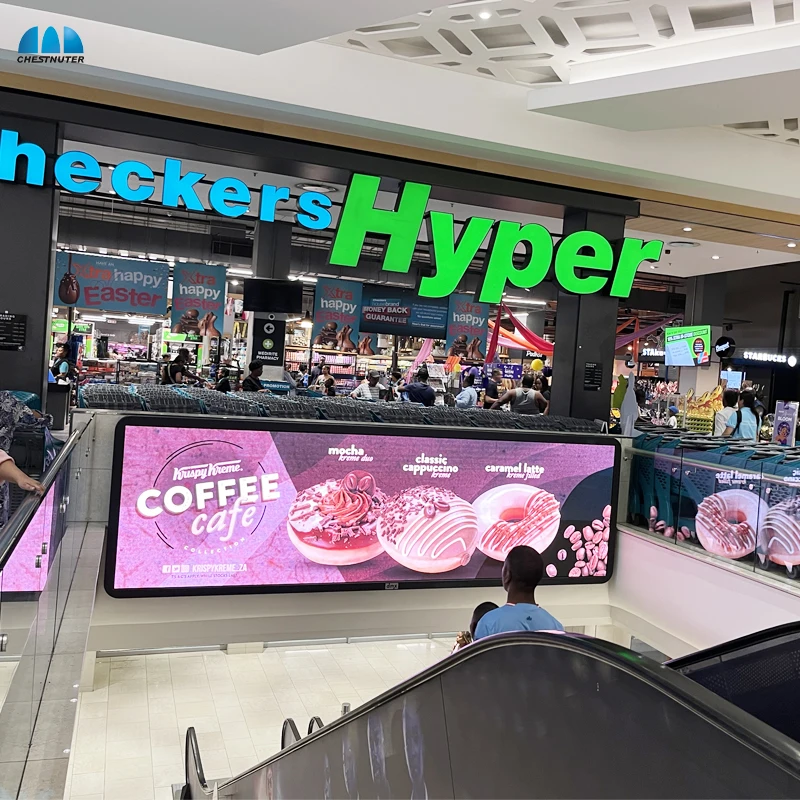 Ultra Wide LCD Display Bar Screen Indoor Shelf Advertising Screen Android Stretched Bar Type Lcd Display For Store Shelves