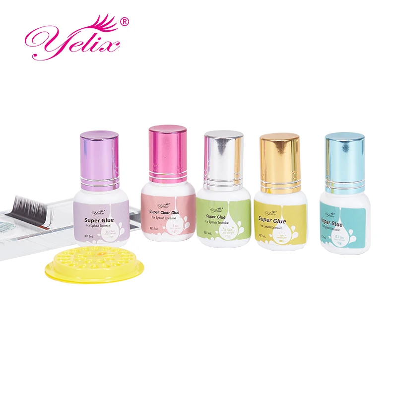 Yelix 0.1/0.5S Allergy Free Eyelash Glue Korean Oil Resistant Eye Lash Glue Private Label Eyelash Extension Glue